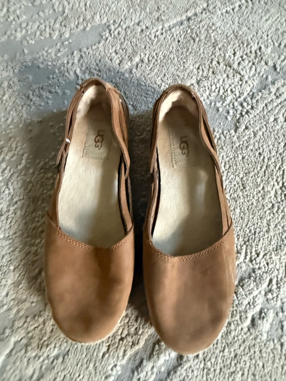 UGG Tippie flaga Brown unbuckle Leather Slip On Loafers 6.5